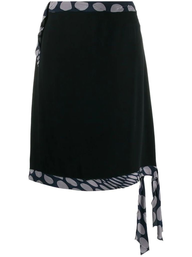 1990's dot detail A-line skirt