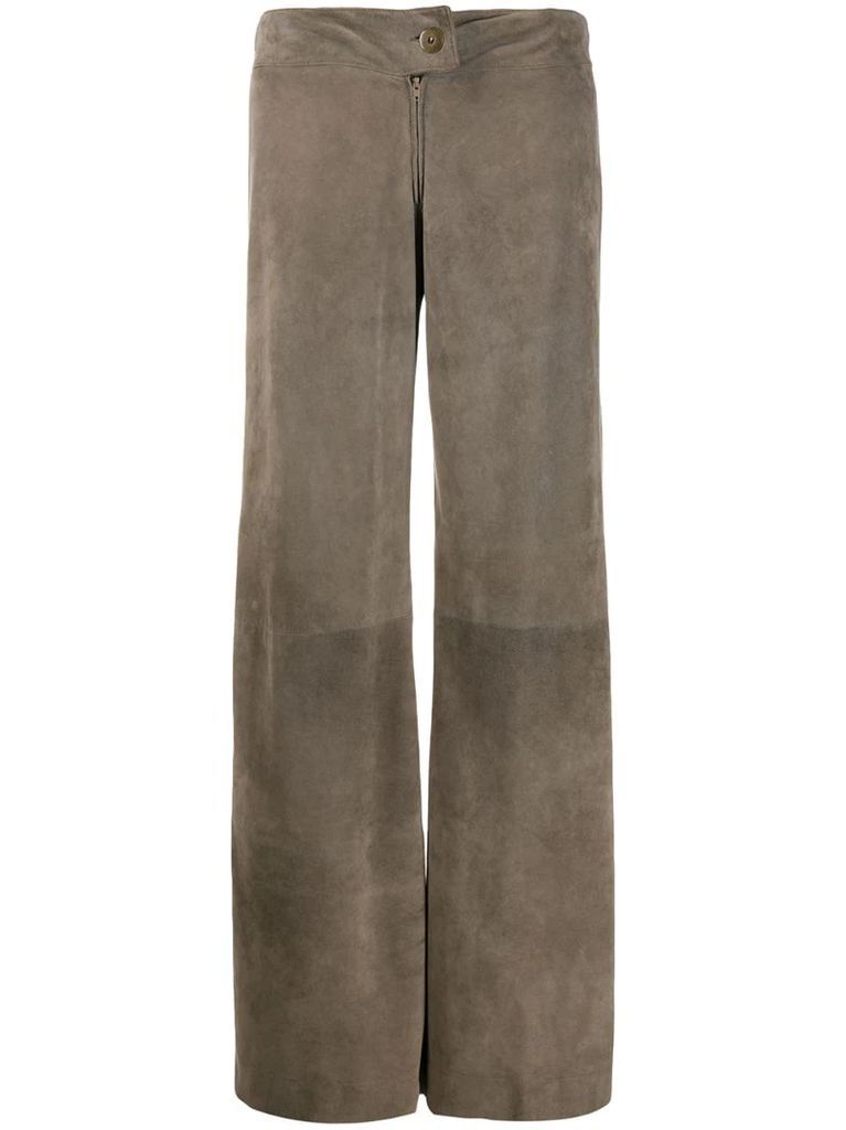 1990s textured wide-legged trousers