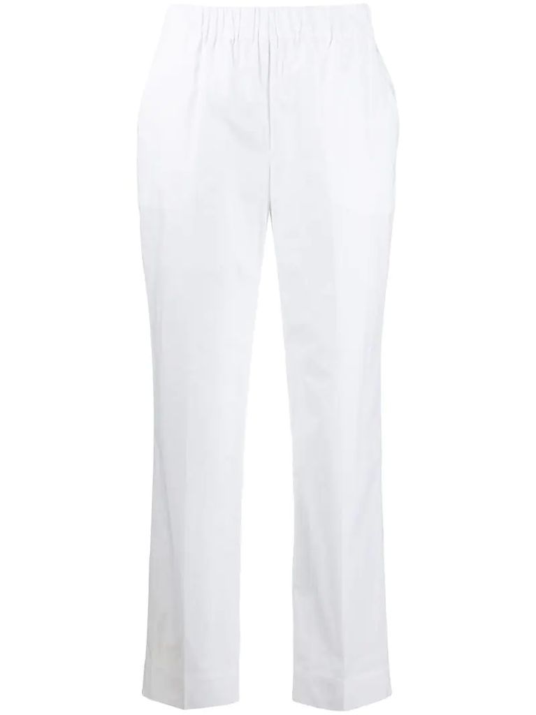low-rise straight-leg trousers