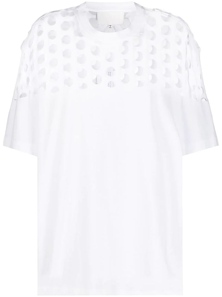 perforated oversized T-shirt