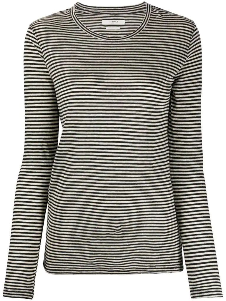 long sleeved striped top