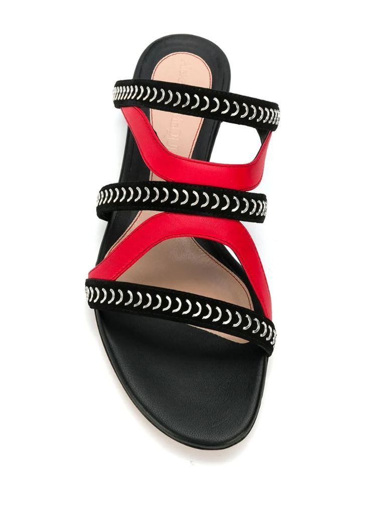 suede and nappa leather Cage sandals
