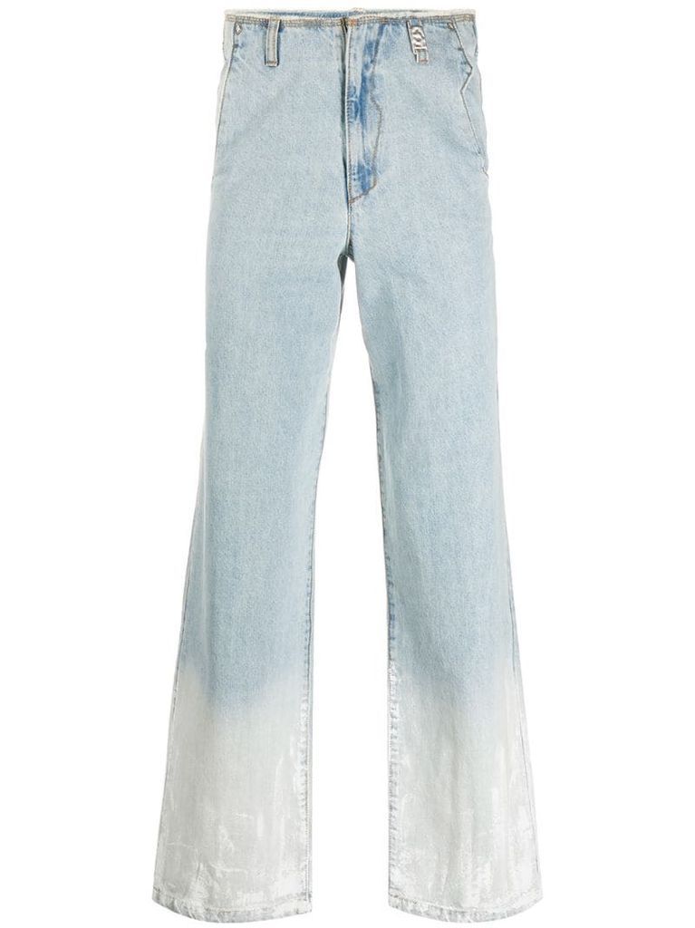 ombre straight-leg jeans