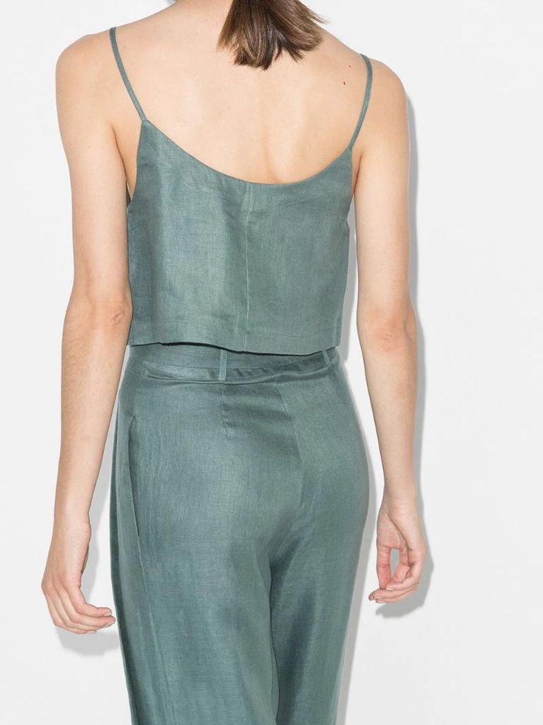 cropped linen camisole