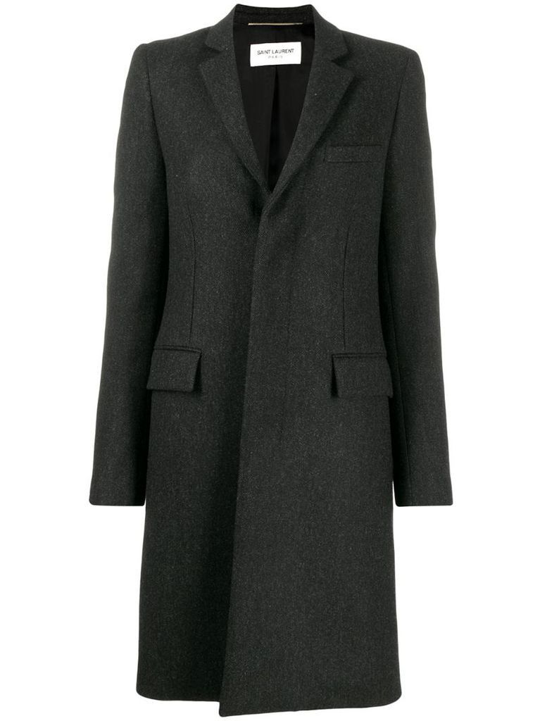 single breasted fitted coat