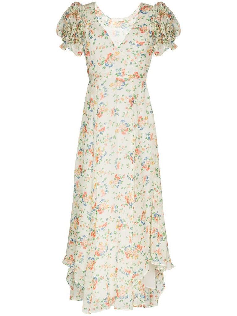 Clemence floral-print maxi dress