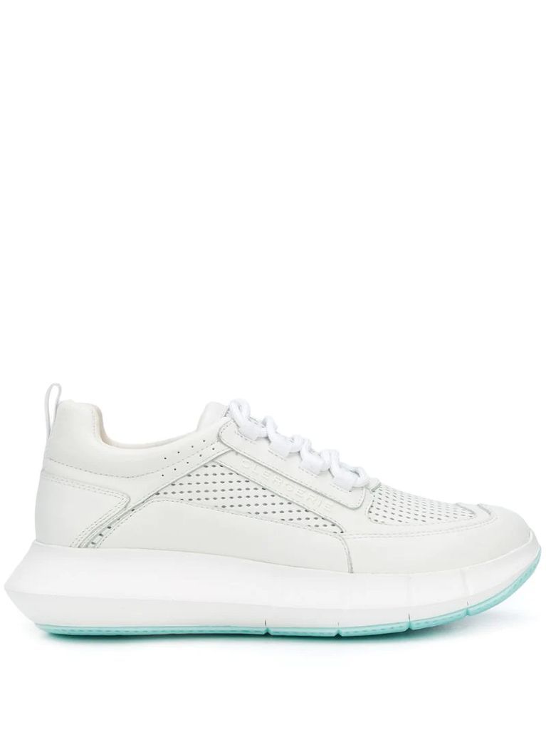 perforated low top sneakers