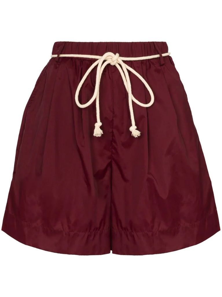Shell belted shorts