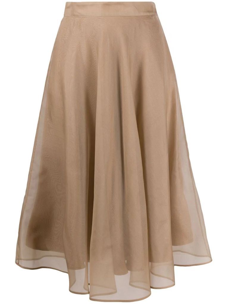 layered midi skirt