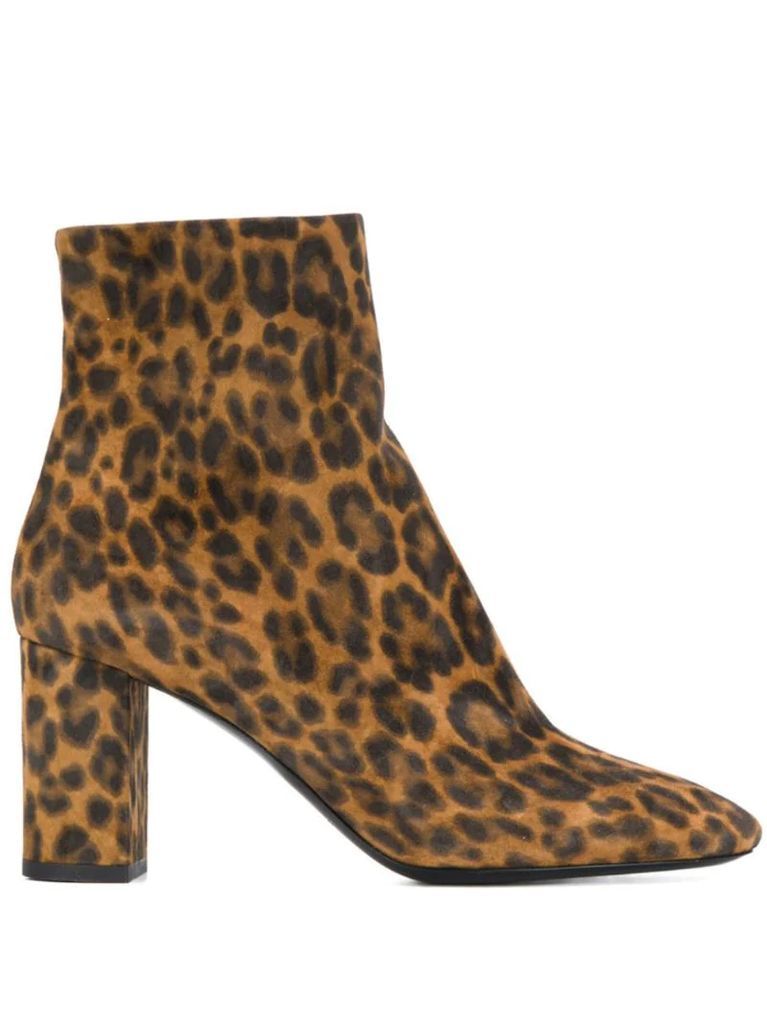Lou 75mm leopard print boots