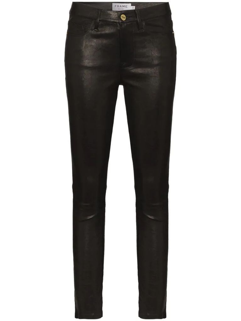 Le High skinny leather trousers