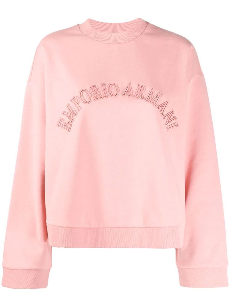 embroidered logo sweatshirt