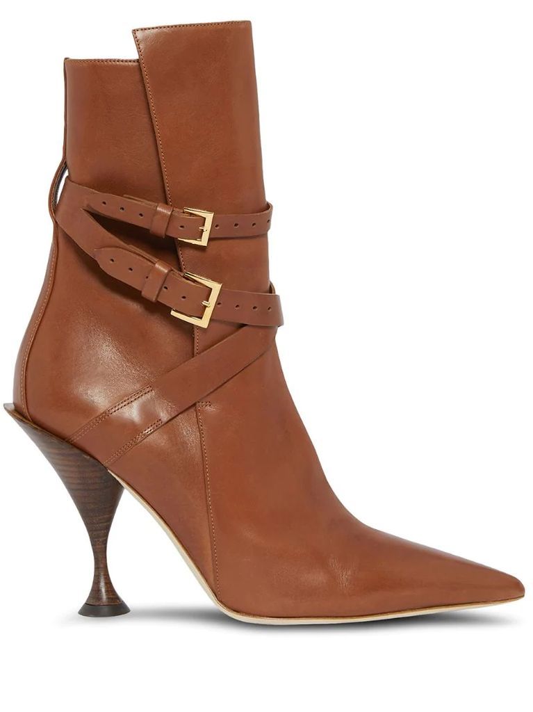 point-toe ankle boots