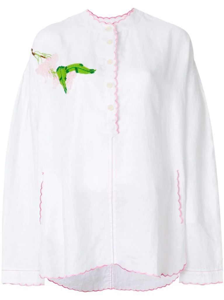 embroidered voile tunic