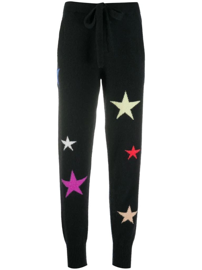 knitted star sweat pants