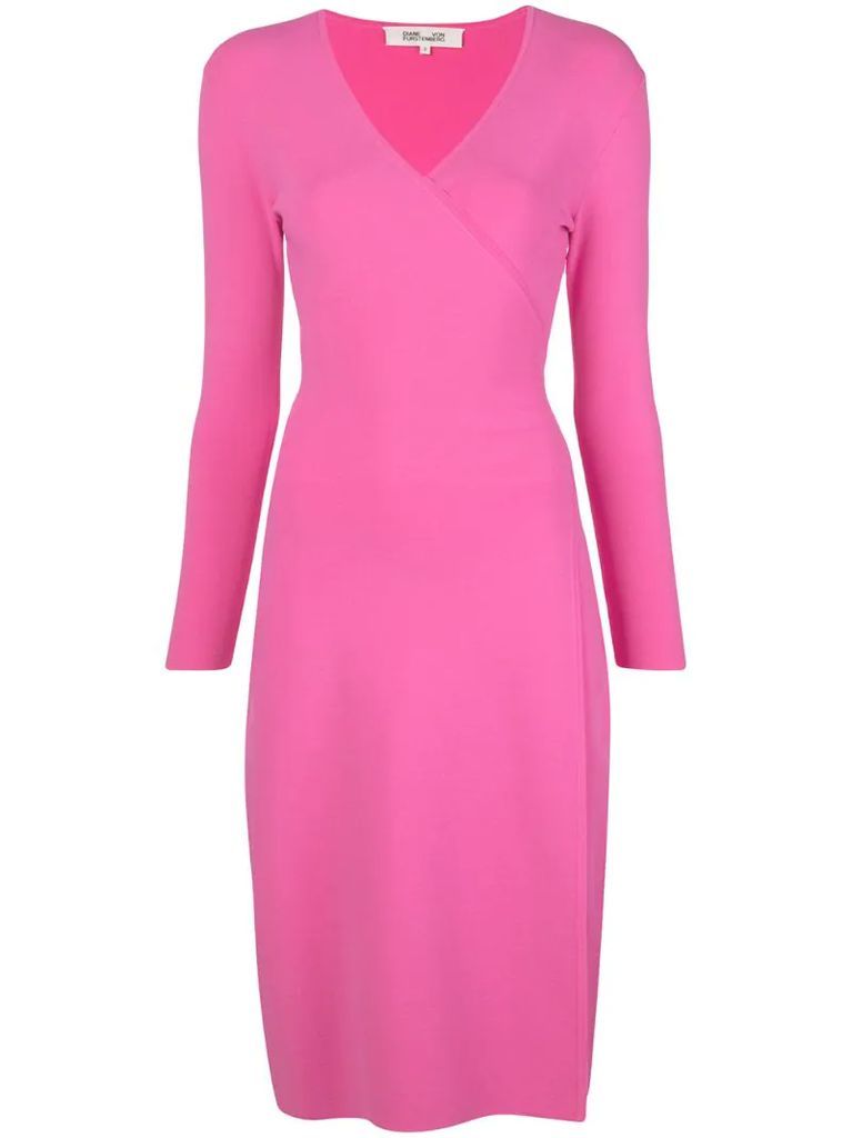 Cassidy knit D-ring wrap dress