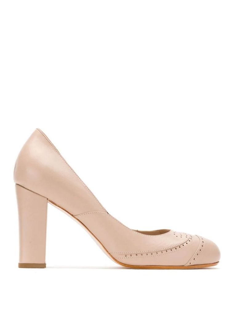 leather panelled pumps