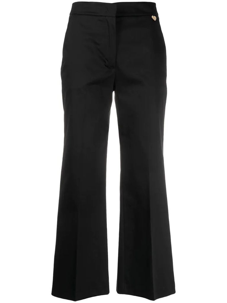 cropped bootcut trousers