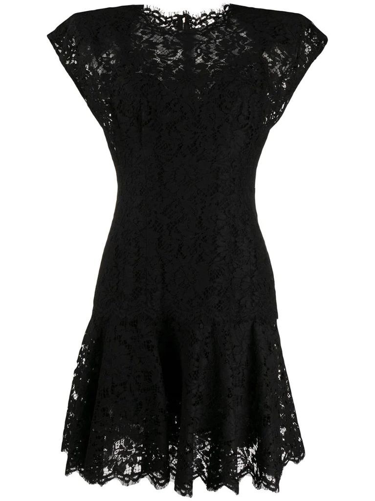 lace fitted mini dress