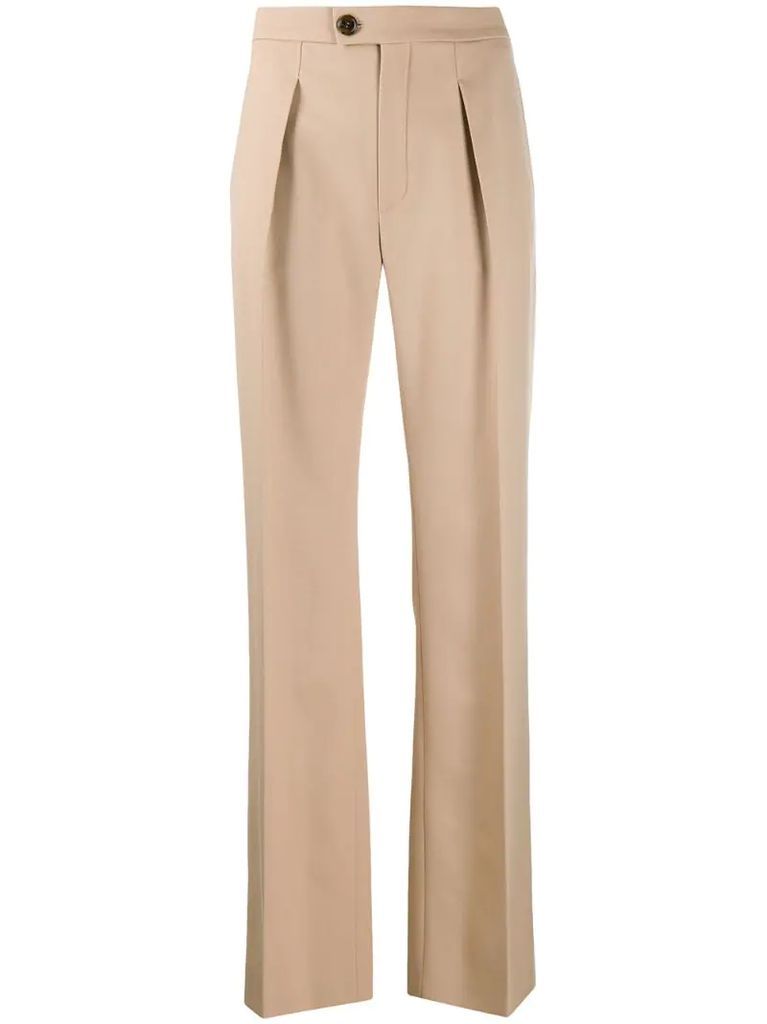 high-rise palazzo trousers