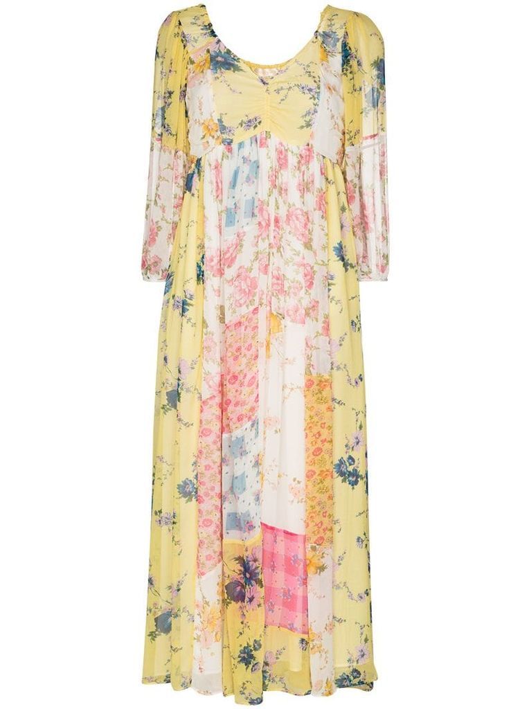 Roslyn patchwork floral dress