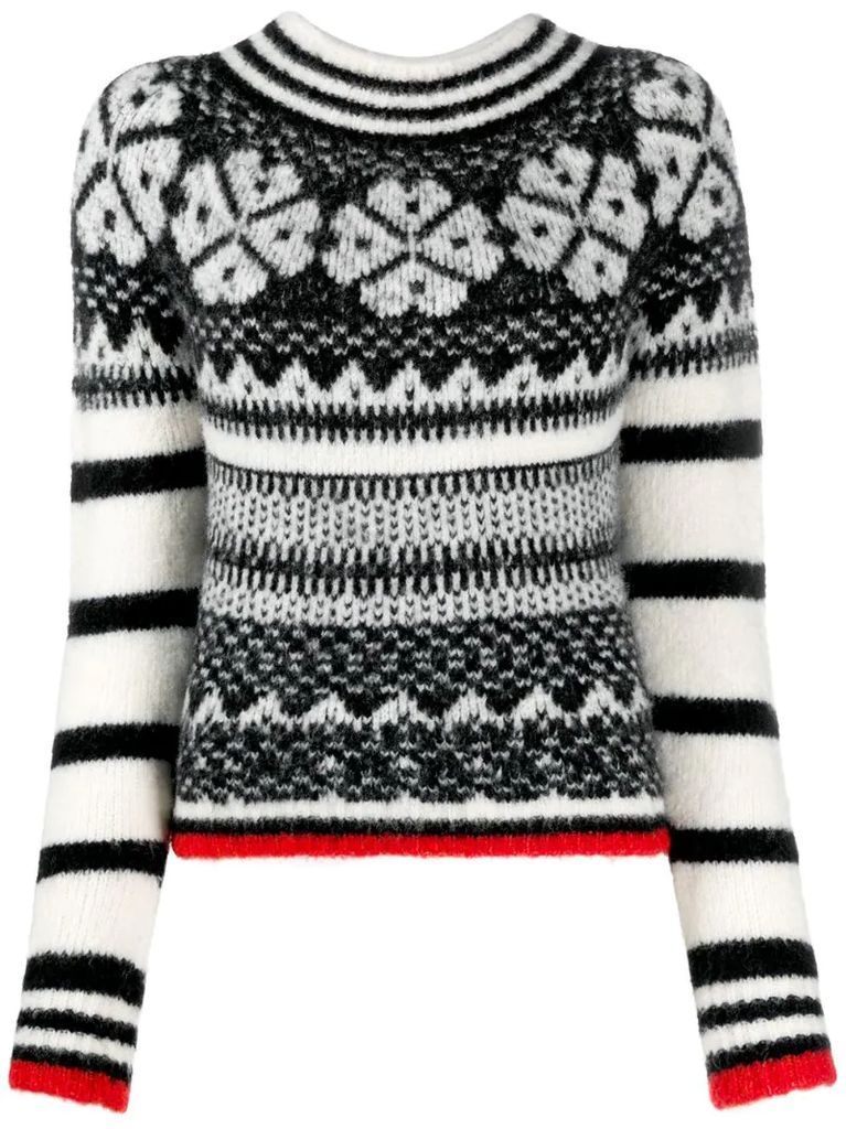 winter jacquard knit jumper