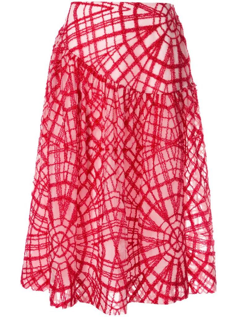 geometric stitched skirt