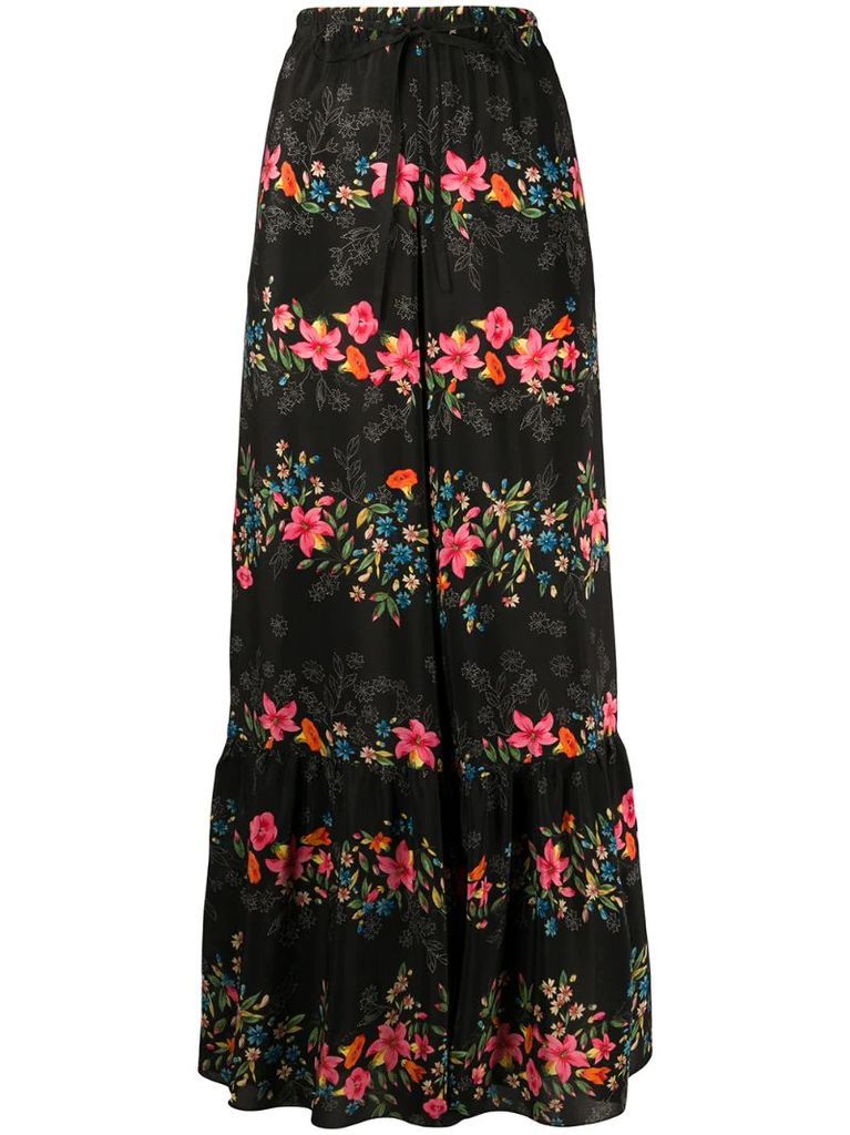floral print palazzo trousers