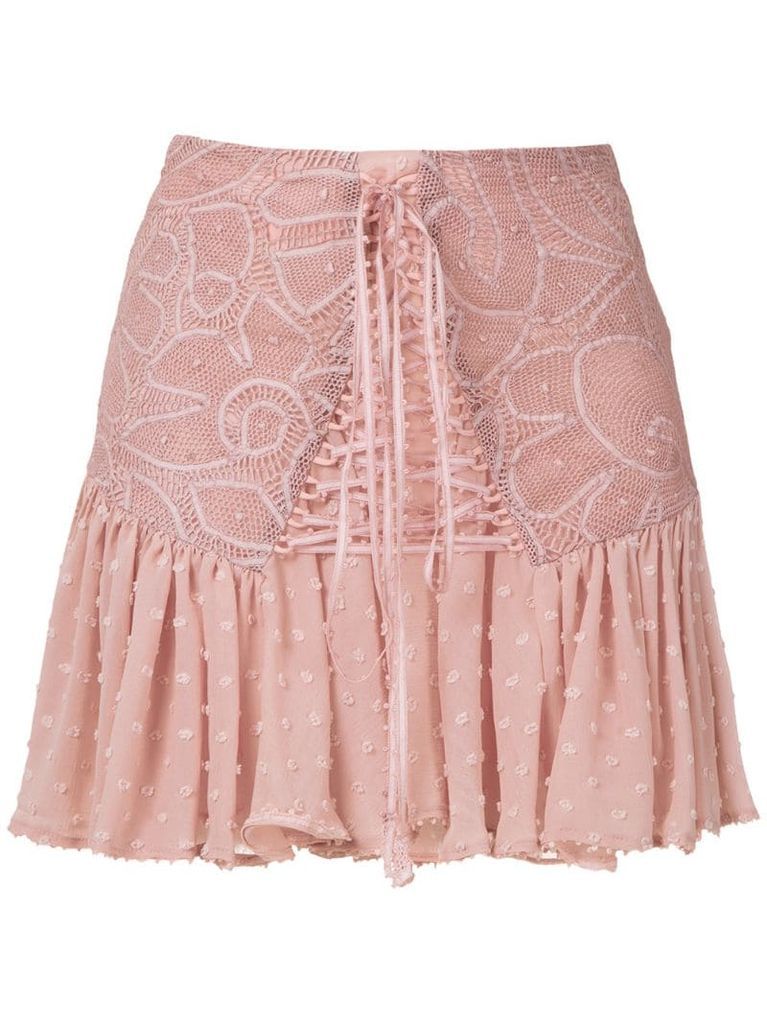 Thamires lace mini skirt