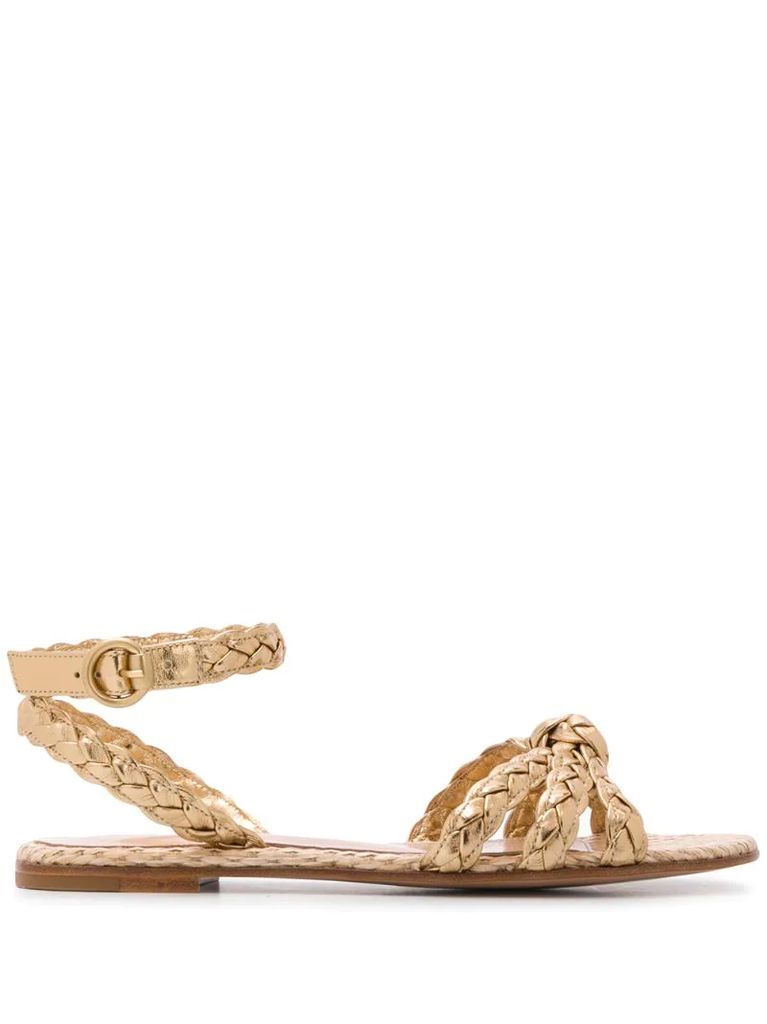 braided flat sandals