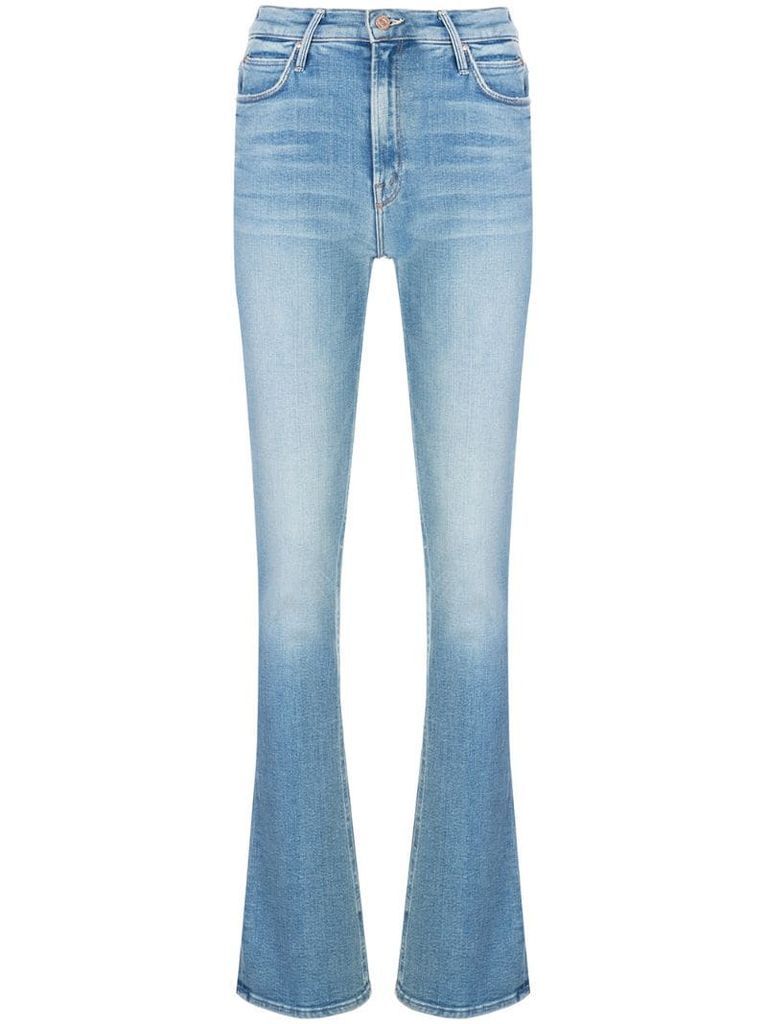 high-waist slim-fit jeans