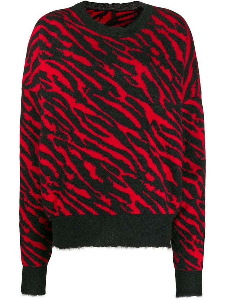 zebra print jumper