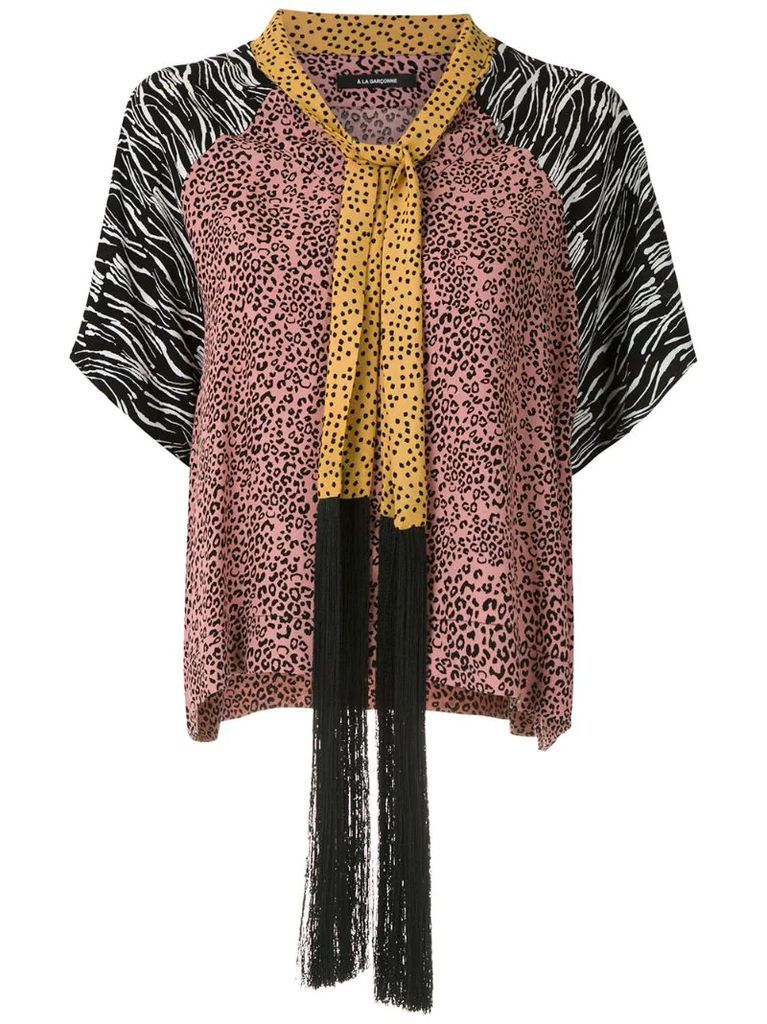 fringed shawl blouse