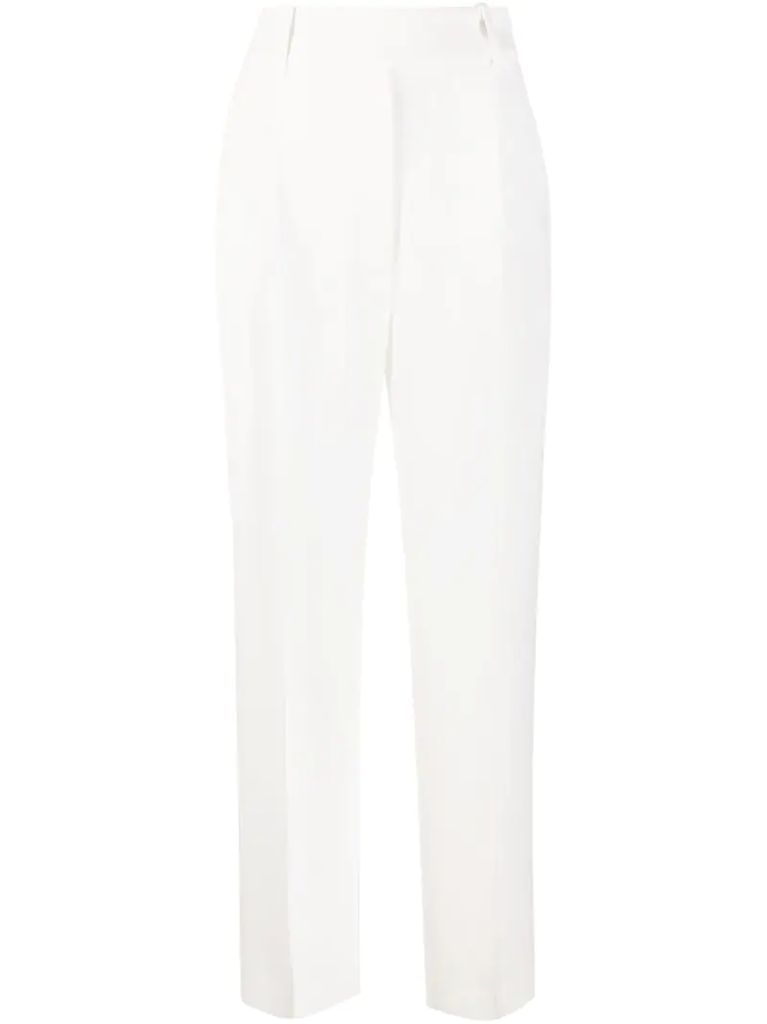 high-rise straight trousers