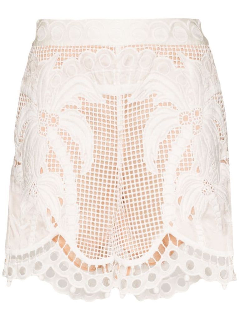 floral lace shorts