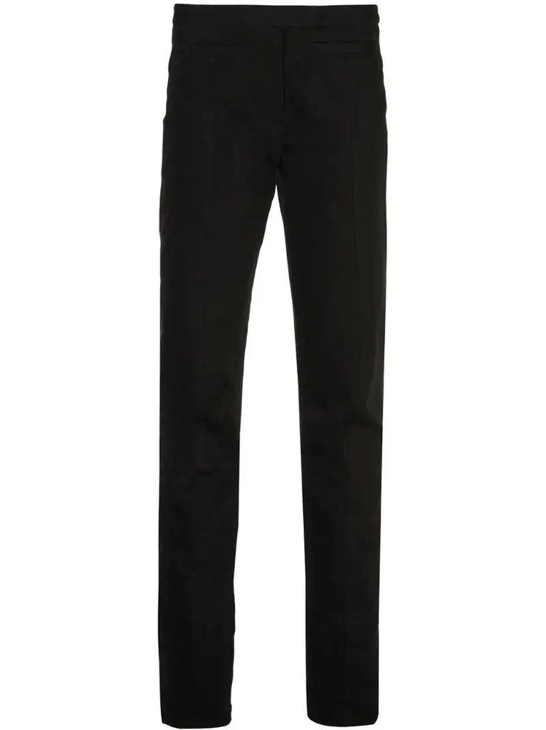 skinny zip-cuff trousers