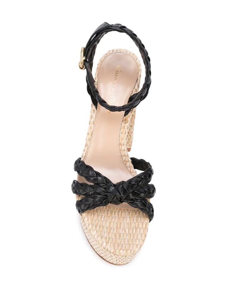 braided strap platform sandals