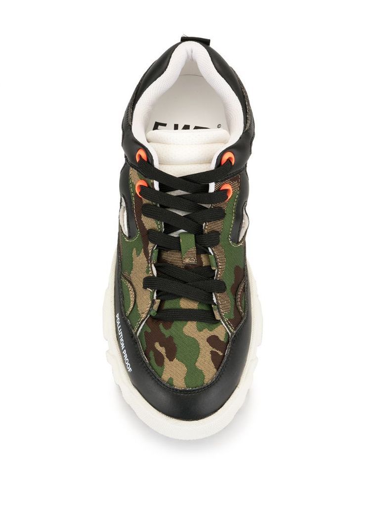 Pollution Proof camouflage trainers