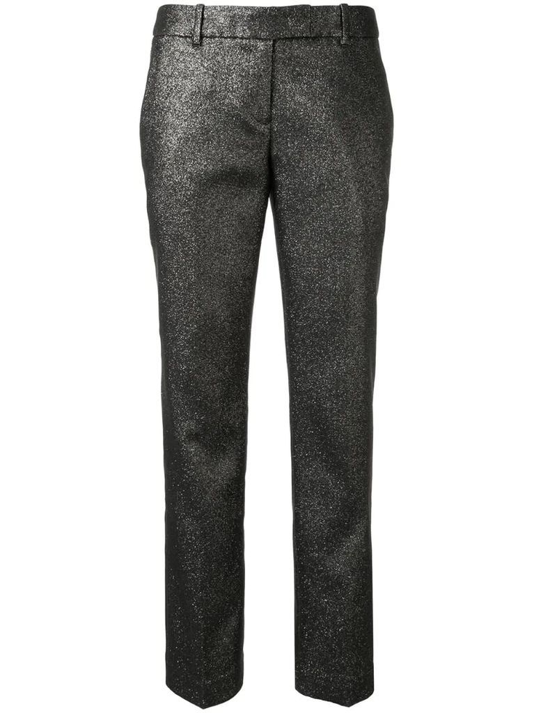 high-waisted suit trousers