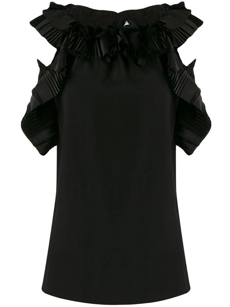 ruffled pleated details blouse