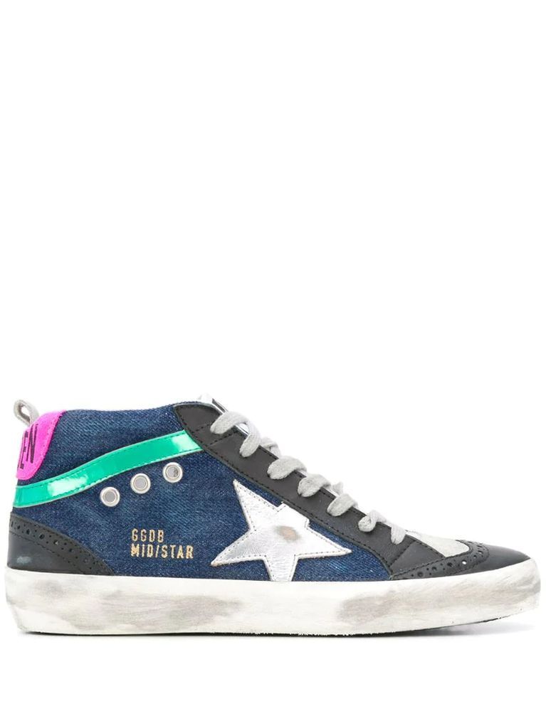 Mid-Star lace-up sneakers