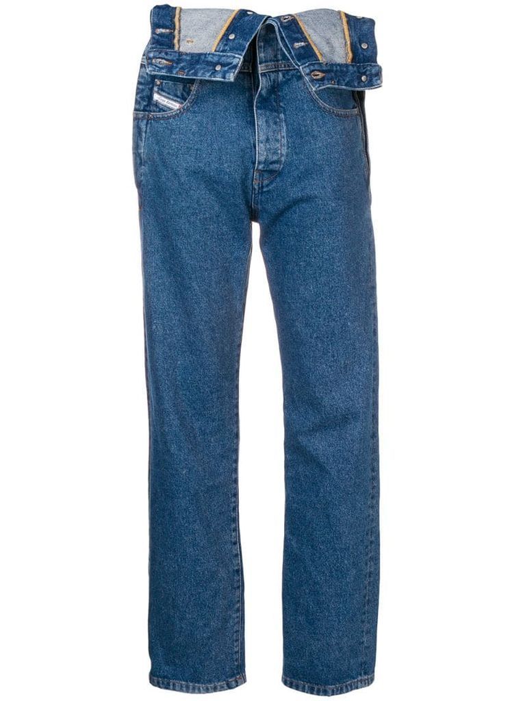 dungarees-style jeans