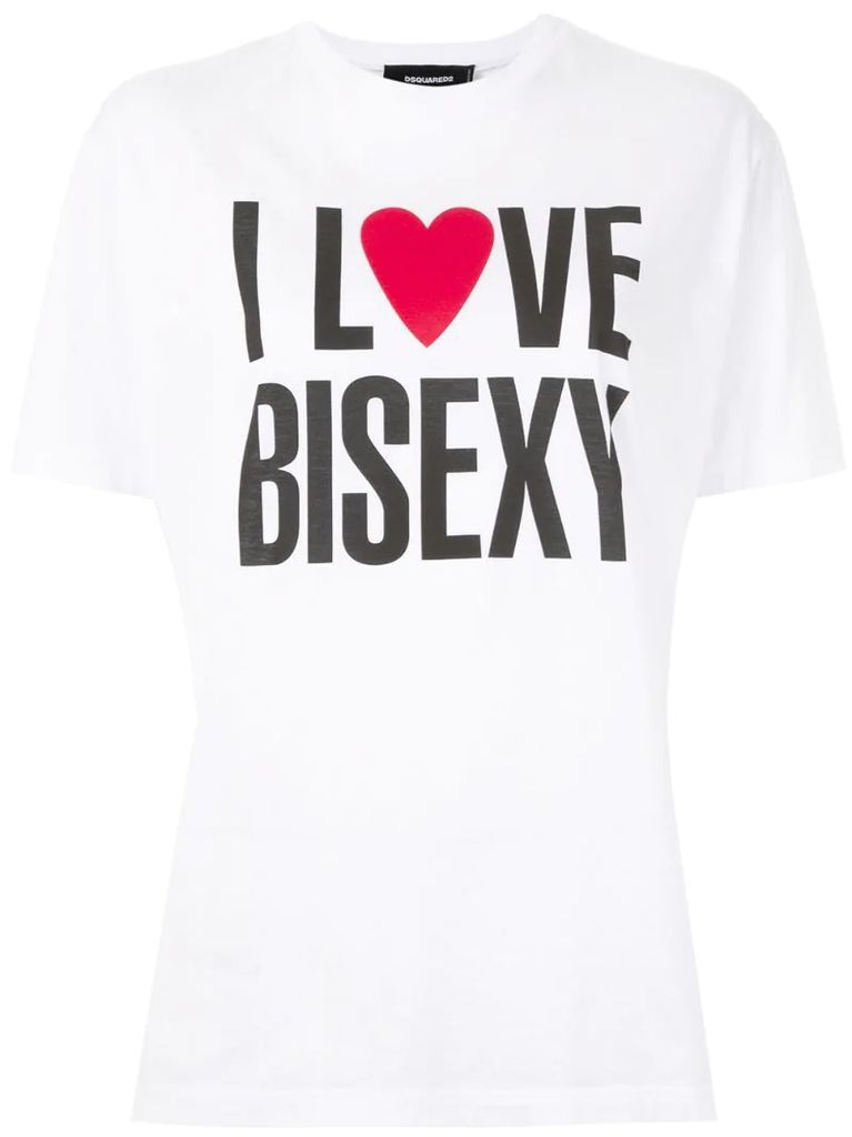 I Love Bisexy print T-shirt