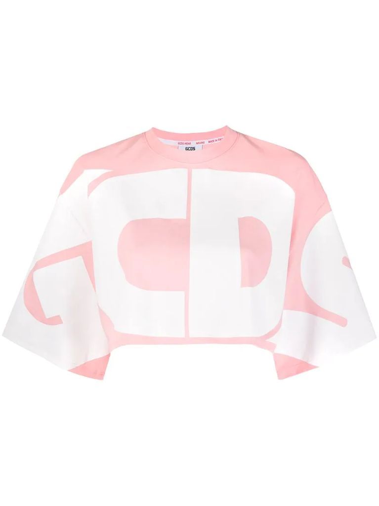 oversized logo cropped top