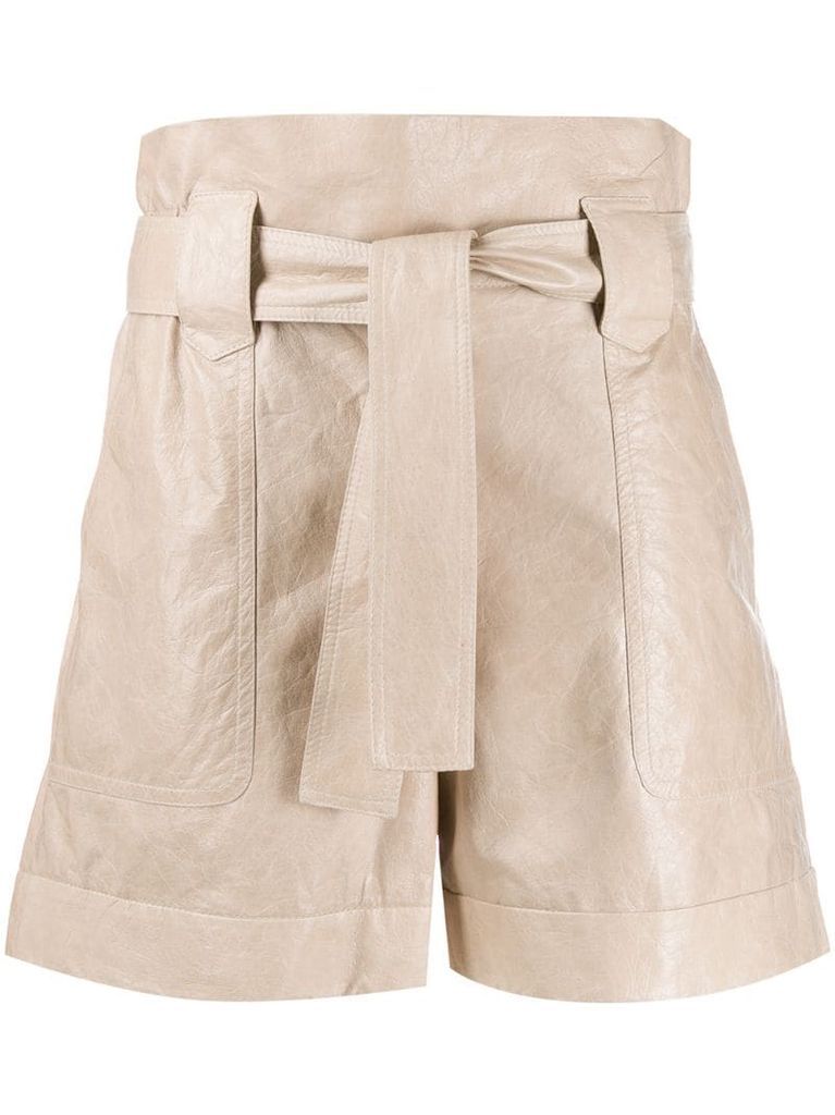 paperbag waist-tied shorts