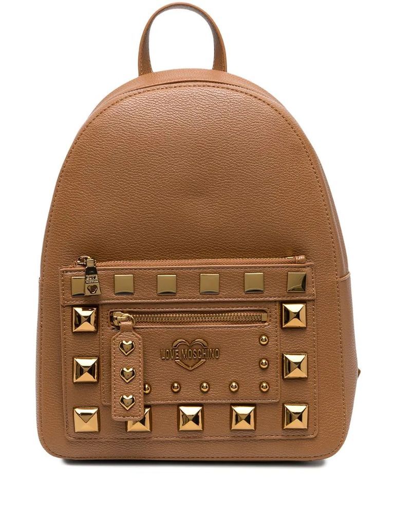 studded pocket-front backpack
