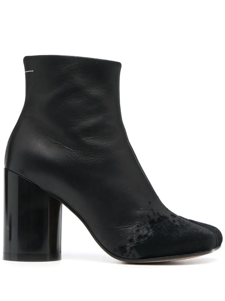 cylindrical heel 90mm ankle boots