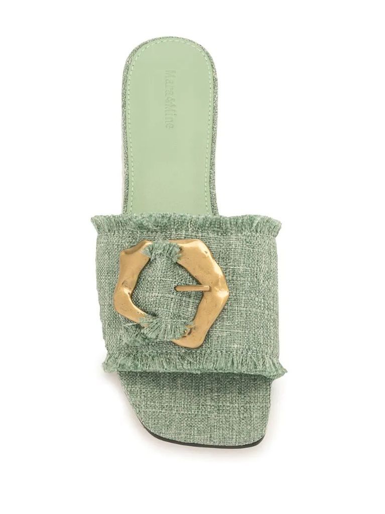 buckle-embellished slide sandals
