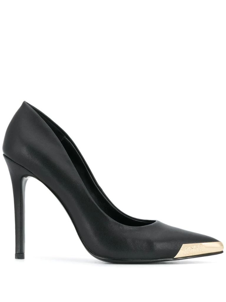 pointed toe leather pumps