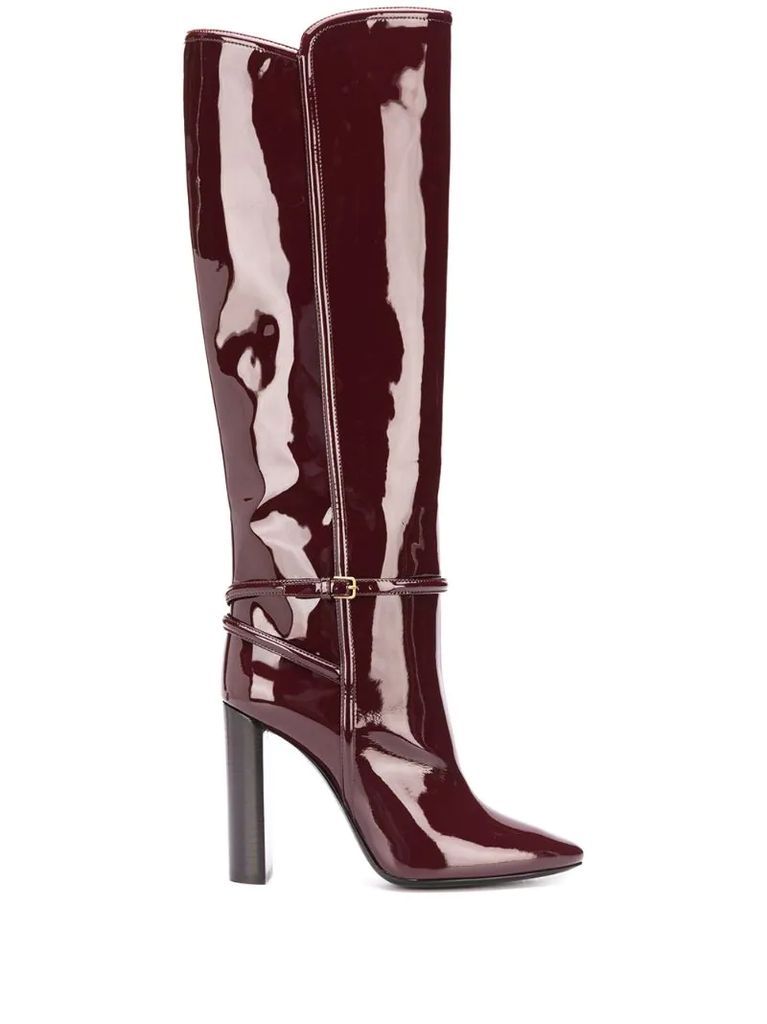 patent pointed toe boot